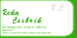 reka csibrik business card